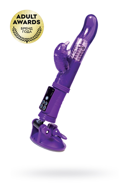 Вибратор с клиторальным стимулятором A-Toys by TOYFA, TPR, фиолетовый, 22,5 см