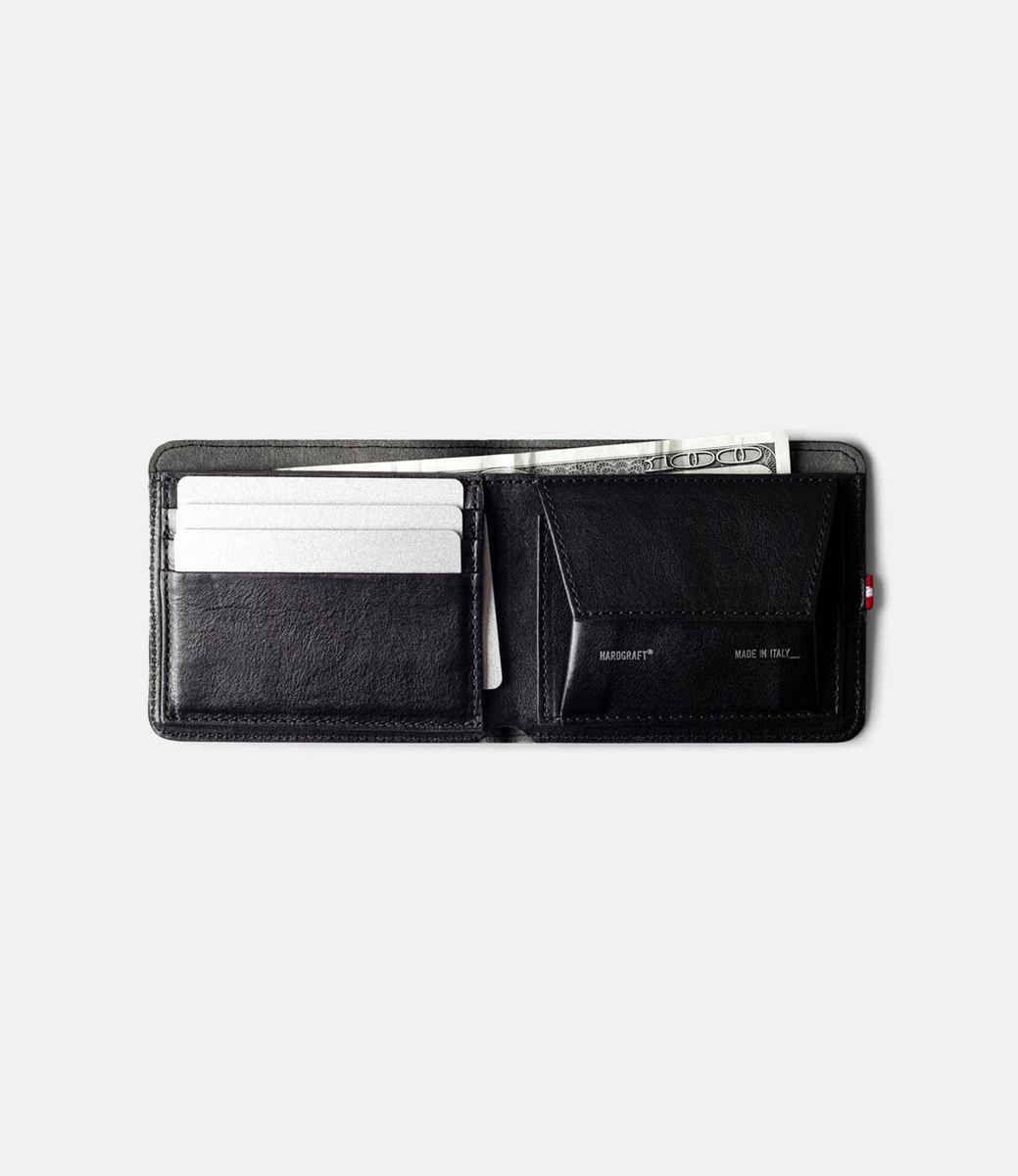 Hard Graft Cash Card Coin Wallet Coal — кошелёк из кожи