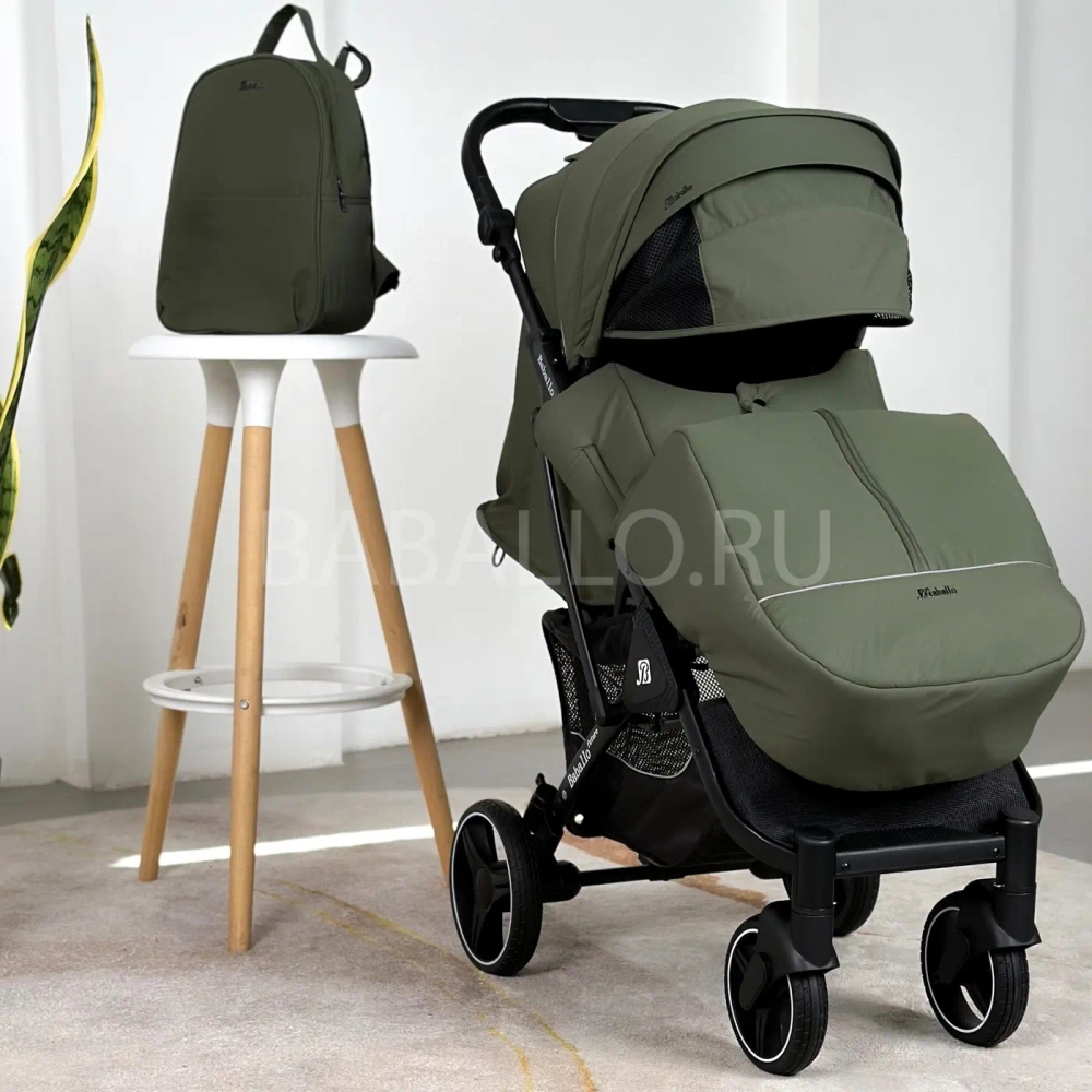 Коляска прогулочная Babalo 2024 Армейский текстиль на черной раме