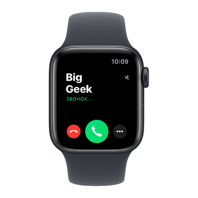 Часы Apple Watch SE 3, 40 мм, алюминий цвета «тёмная ночь», ремешок Sport Band цвета «тёмная ночь» (2025)
