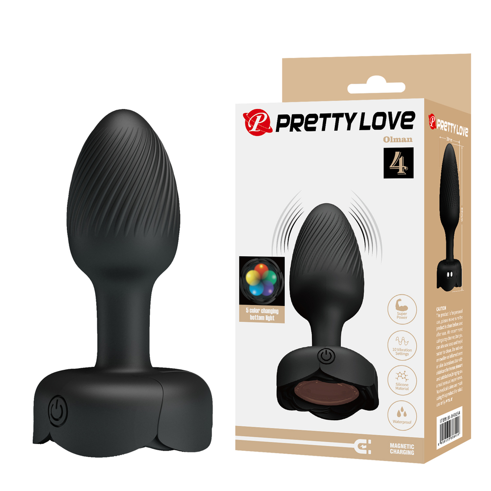 Анальный Вибростимулятор с Подсветкой Pretty Love BI-040184