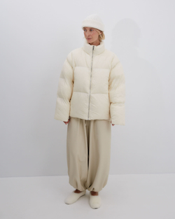 Пуховик сливочный