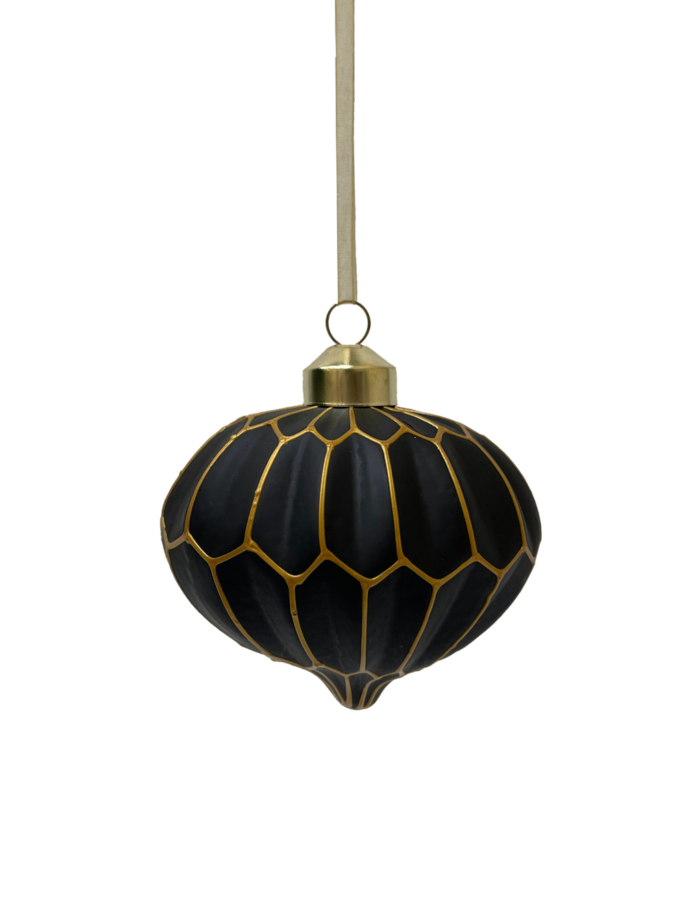 Набор елочных игрушек 8см 9шт ChristmasDeLuxe черный с золотом