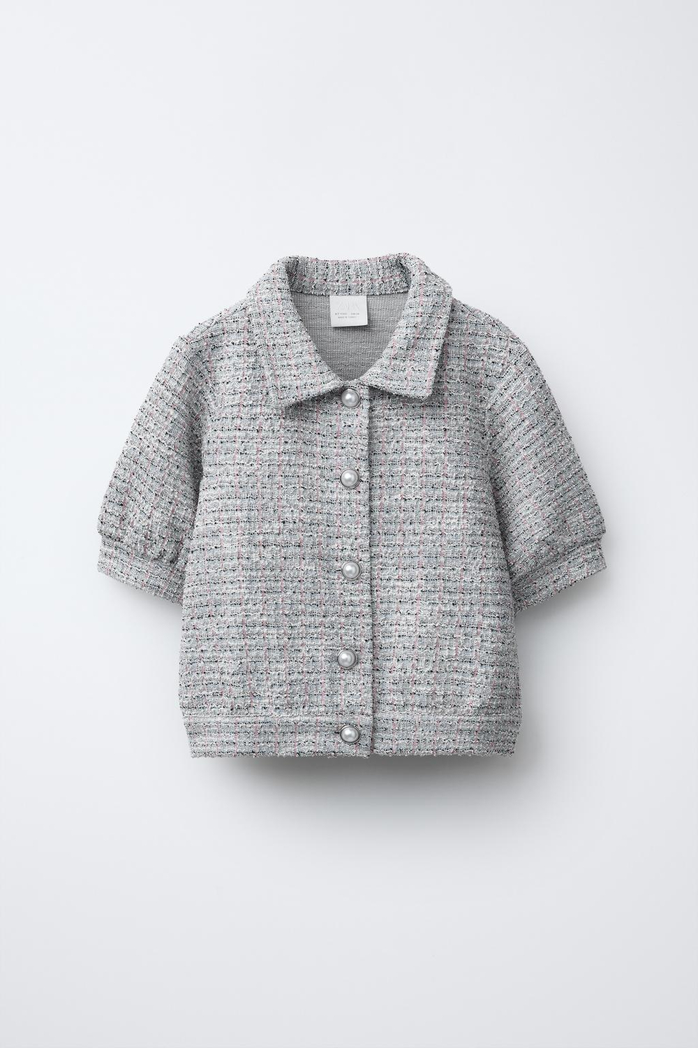 ZARA КАРДИГАН ИЗ РЕЛЬЕФНОЙ ТКАНИ, СВЕТЛО-ГОЛУБОЙ