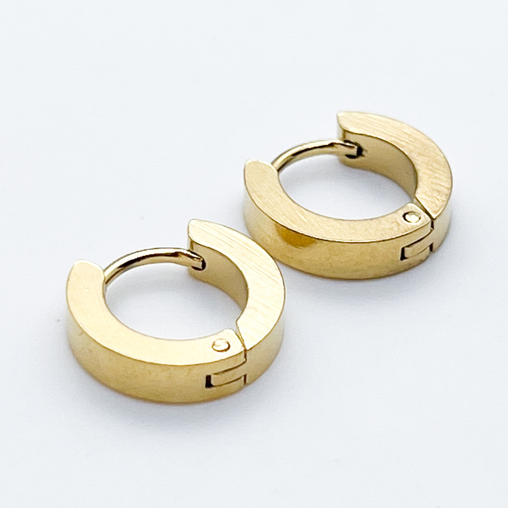 Швензы Конго, сталь, цвет золото, размер 13 мм, толщина 3 мм, цена за пару