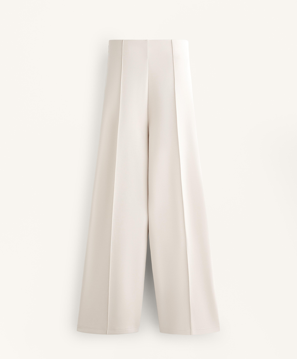 OYSHO Брюки прямого кроя из мягкого со складками, норка