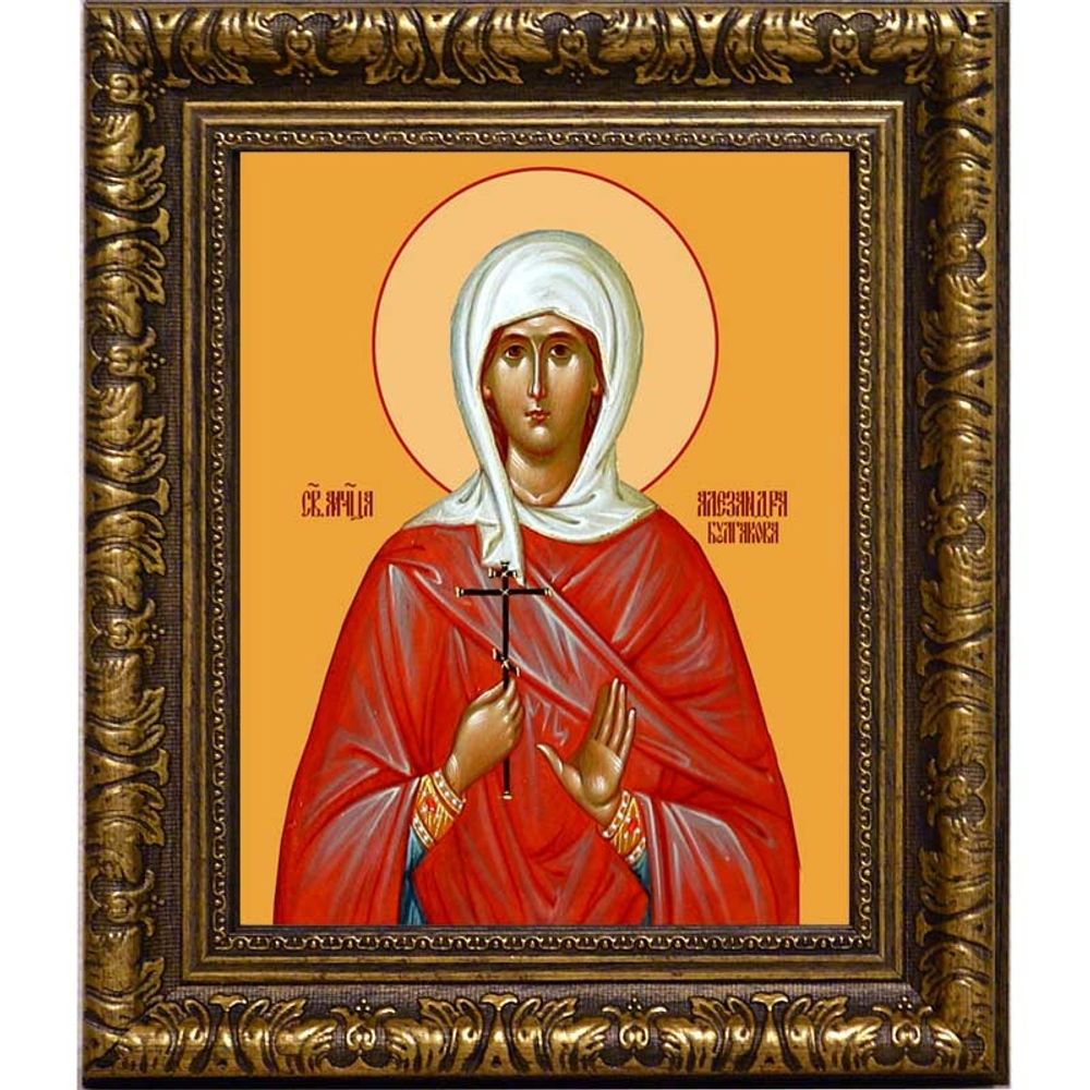 Александра Булгакова мученица. Икона на холсте.