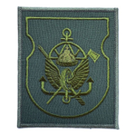 Шеврон вышитый батальона ЖДВ полевой (меч,топор,шапка мономаха) на липучке