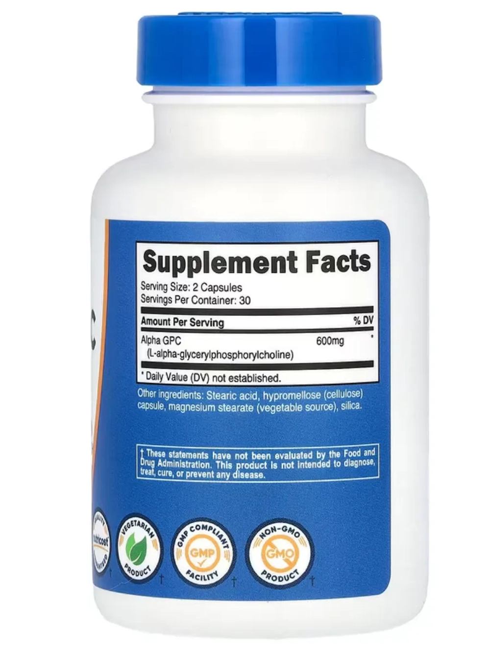 Альфа-ГФХ Alpha GPC 600 мг 60 капсул
