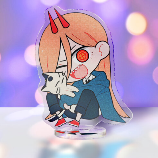 Фигурка акриловая Человек-Бензопила Пауэр, Chainsaw man