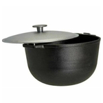 Казан 10л походный чугунный с алюминиевой крышкой, тм Гардарика