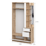 Брауни (МебФонд) Вешалка с зеркалом (прихожая)