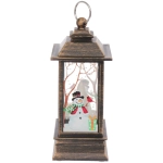 Сувенир с подсветкой «Снеговик в лесу» 12*5,5 см, бронза (3хAG13)