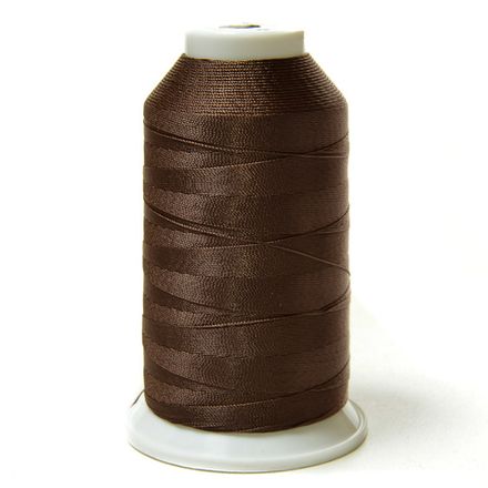 Нитки швейные капрон Russia 65к(40) 1000м, тёмно-коричневый [339]