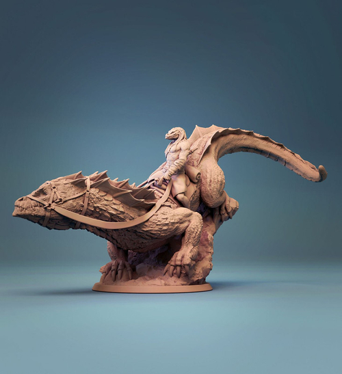 Людоящер Драконорождённый Dragonborn Lizardmen Seraphon Серафон Рейджер Охотник Следопыт на дрейке миниатюра для dnd, днд, pathfinder, фентези, Настольная игра, НРИ, Варгейм, РПГ