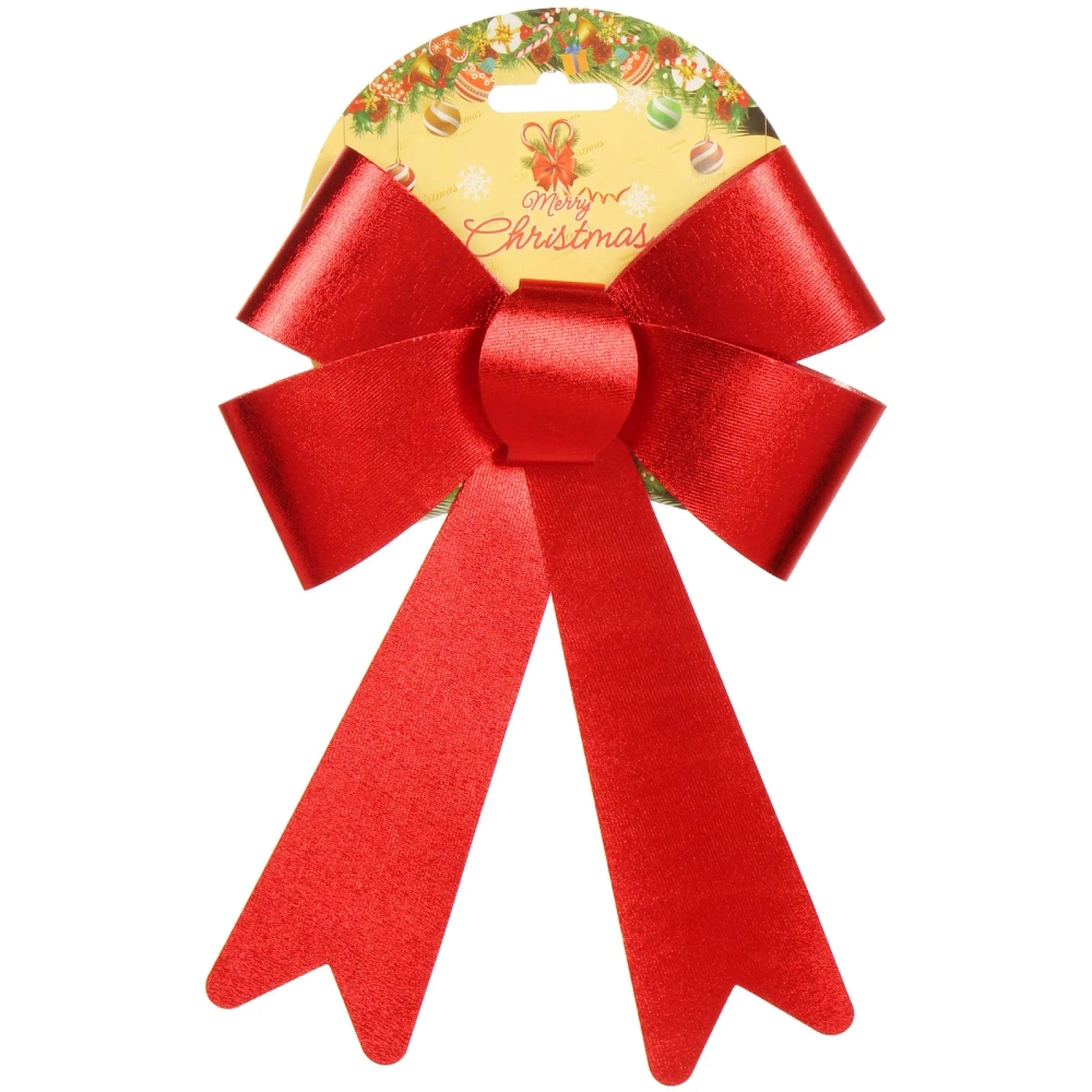 Бант на ёлку «Сказочные блики», Красный