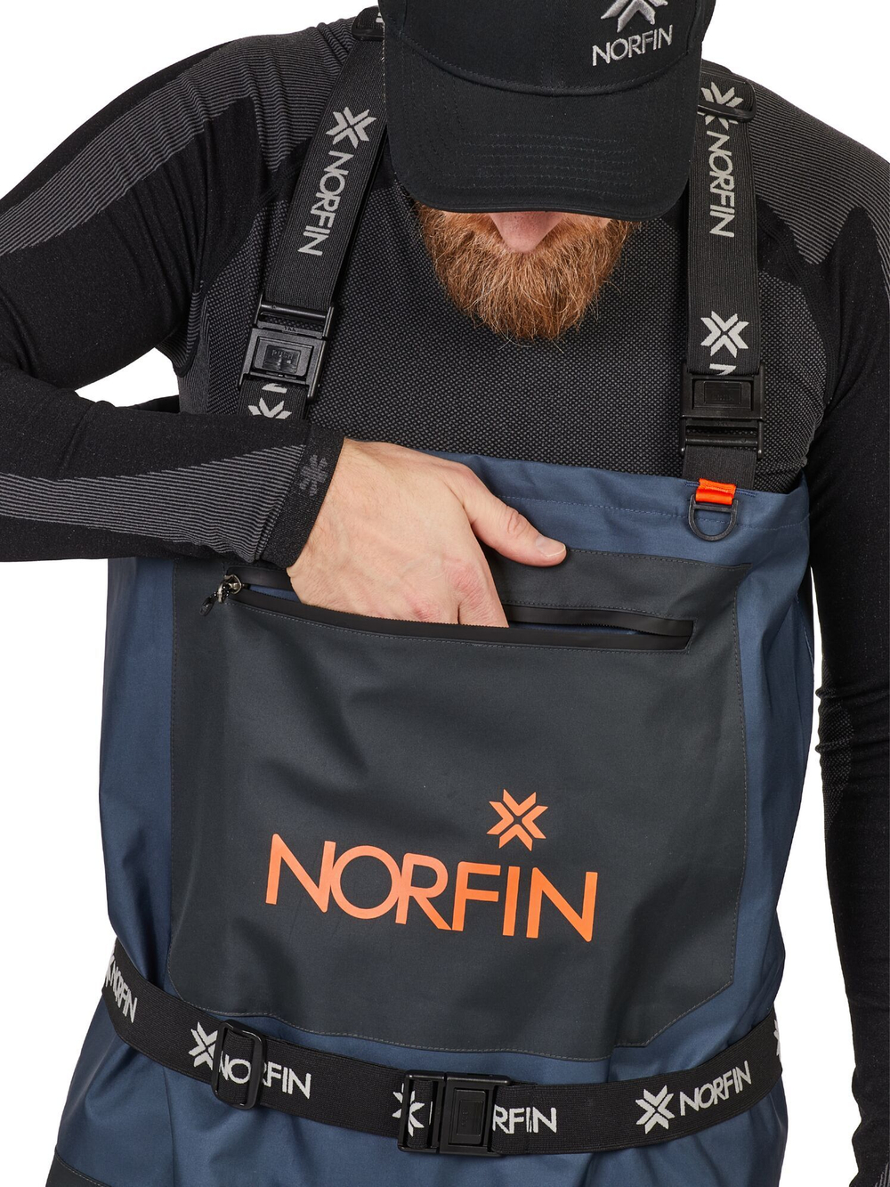 Полукомбинезон забродный Norfin PILOT BOOTFOOT р.43-M с сапогами резина