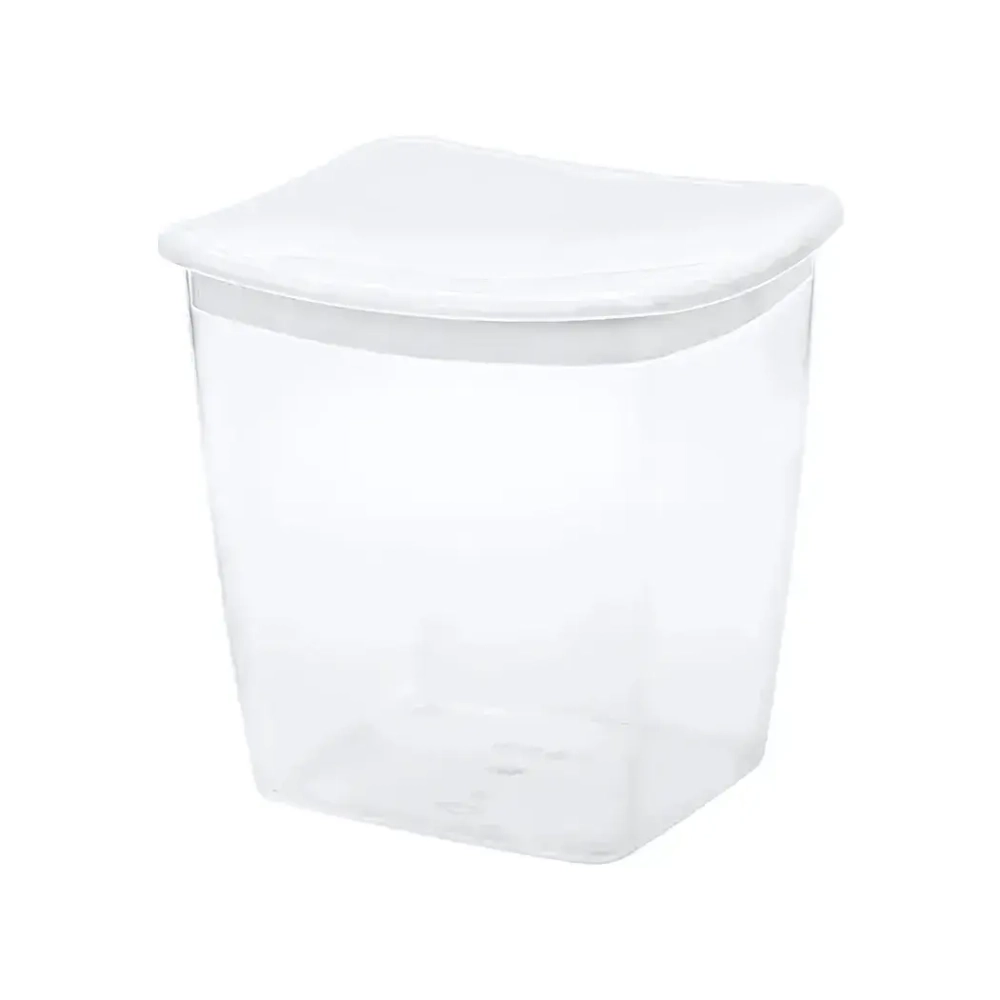 Емкость для сыпучих продуктов квадратная 1л Белый