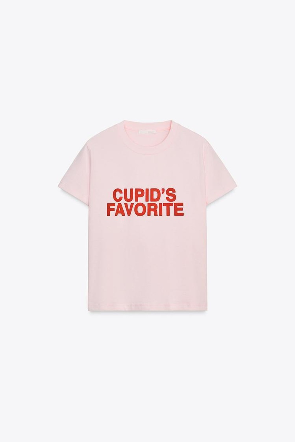 ZARA ФУТБОЛКА С НАДПИСЬЮ, РОЗОВЫЙ