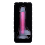 Прозрачно-розовый светящийся в темноте фаллоимитатор 18см ToyFa Beyond James Glow 872013