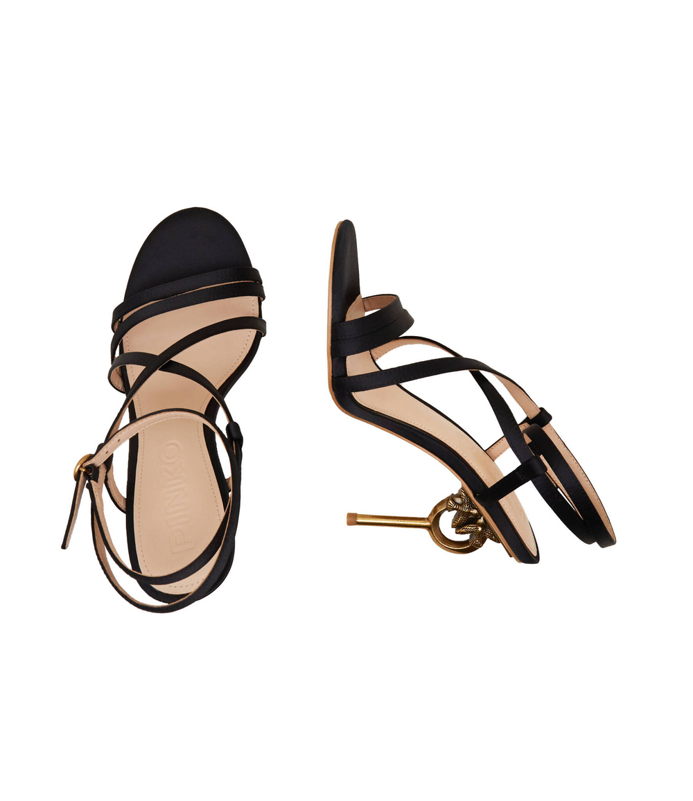 Кожаные босоножки на шпильках sunny Pinko - черный(SD0017 T001)