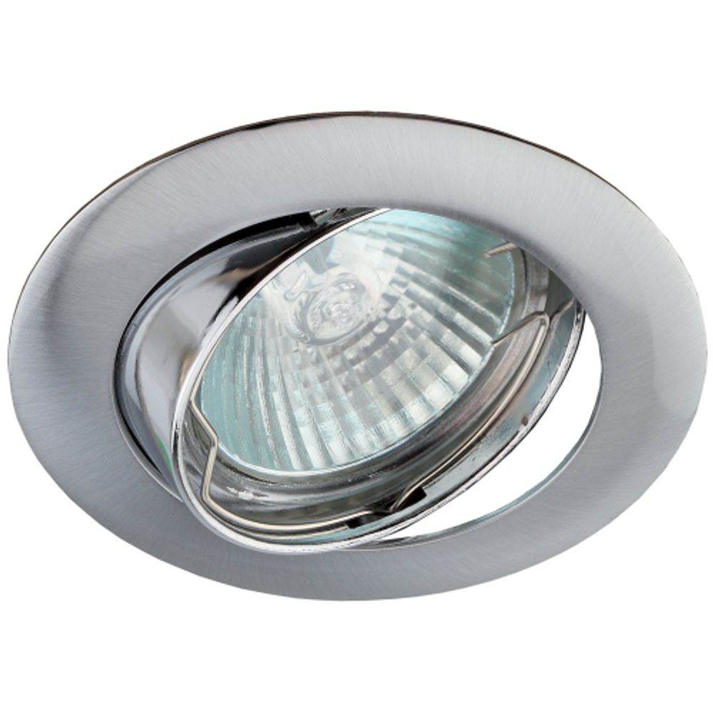 KL1A CH Светильник ЭРА литой простой пов. MR16,12V/220V, 50W хром | Литые встраиваемые светильники