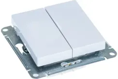 Выключатель Systeme Electric ATLASDESIGN 2-клавишный проходной белый 35968