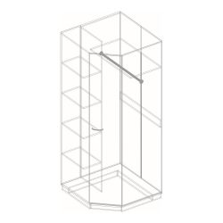 Шкаф угловой "Милана" (Гаскон пайн/Белый лофт),