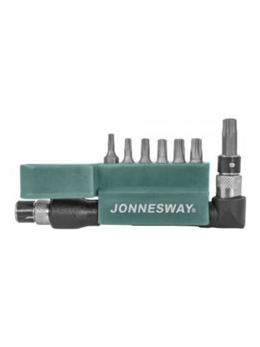 Комплект вставок-бит 1/4"DR TORX®, T10-T40, c Г-образным приводом, 8 предметов Jonnesway S08H2S8S