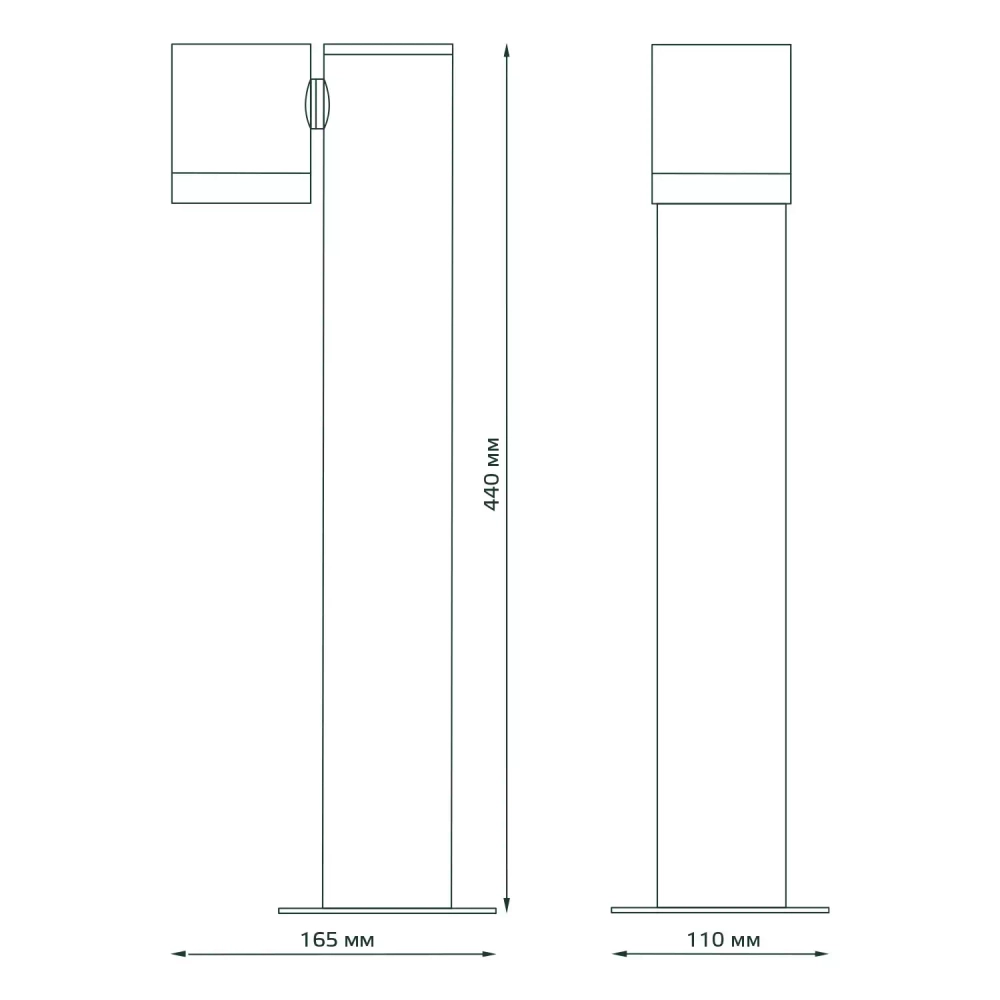 Св-к Gauss Садово-парковый Sonata ландашафтный. Max 35W GU10.163*110*440mm.170-240V/50Hz .IP54 GD156