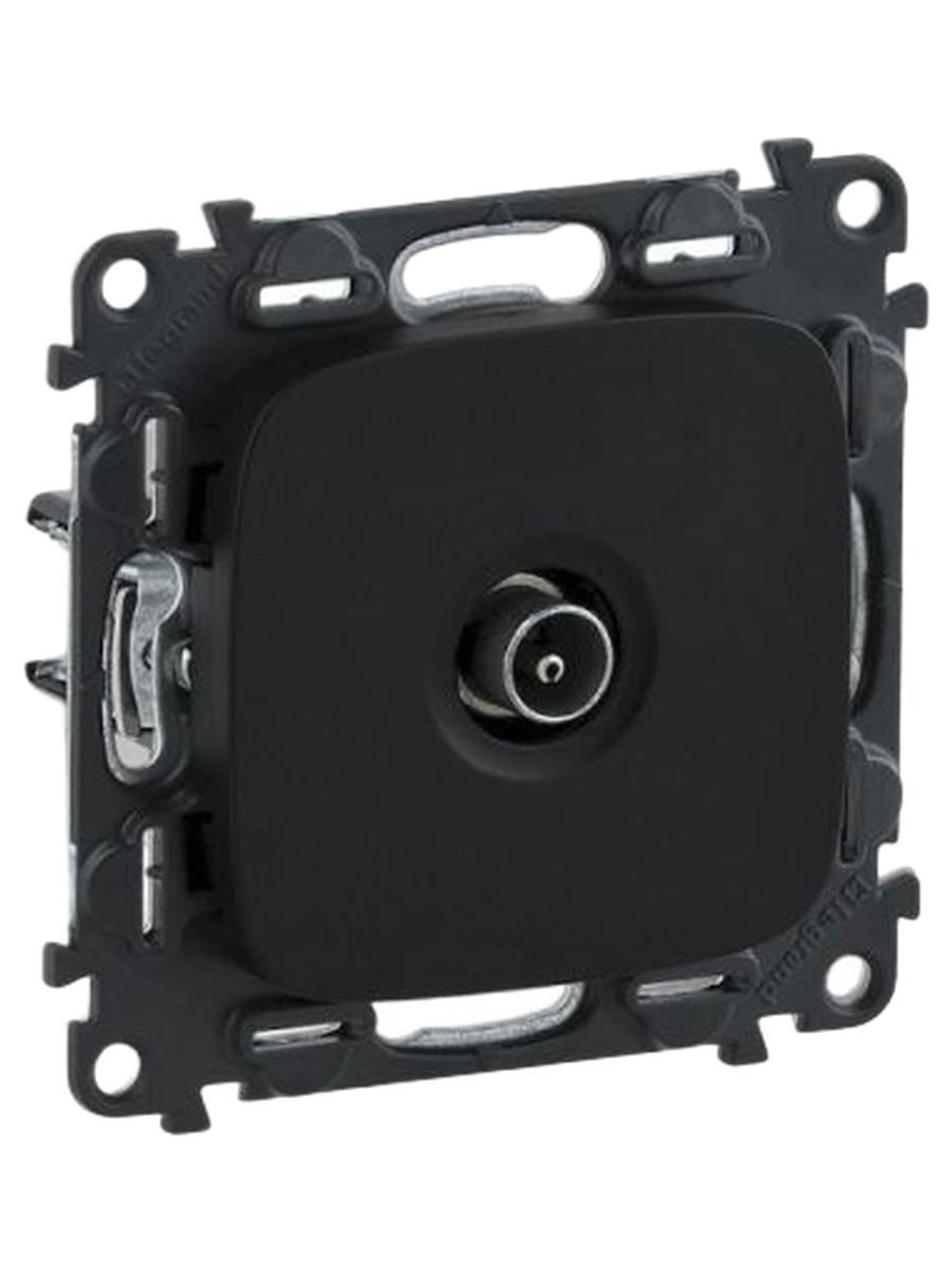 Розетка ТВ Legrand Valena Allure c топологией звезда 0-2400 МГц Антрацит 753971