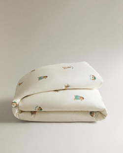 ZARA HOME ДЕТСКИЙ ДВУСТОРОННИЙ ПОДОДЕЯЛЬНИК С СОБАКАМИ, РАЗНОЦВЕТНЫЙ
