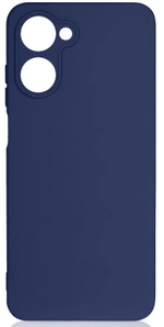 Силиконовый чехол с микрофиброй для Realme 10 (4G) blue DF rmCase-25