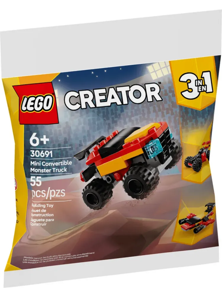 Конструктор Creator 30691 Кабриолет Monster Truck 3в1