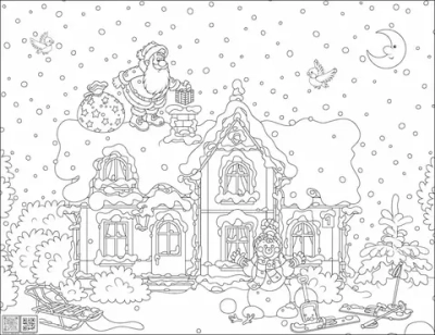 Цифровое панно ID Wall Раскраска "Дед Мороз привез подарки"