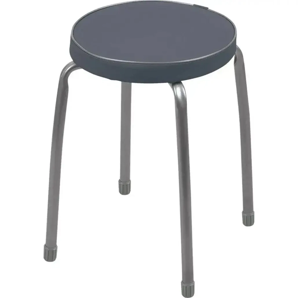 Табурет 'Фабрик 2' на 4-х опорах (круглое сидение 320*320) светло-серый