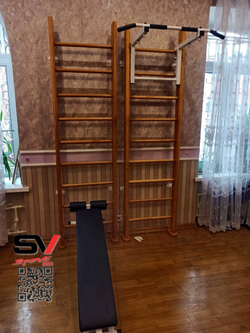 Монтаж шведской стенки Sv Sport в бетонные, кирпичные стены