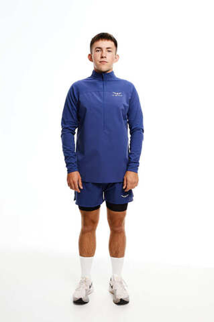 ЛОНГСЛИВ С МЕМБРАННОЙ ВСТАВКОЙ МУЖСКОЙ | DEEP COBALT