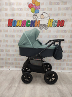 Коляска модульная Indigo Charlotte Sity cs 02 (т.серый+шалфей)