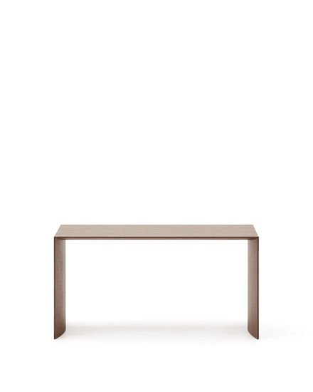 Litto Журнальный столик из шпона ореха с отделкой натурального цвета, 90 x 45 см