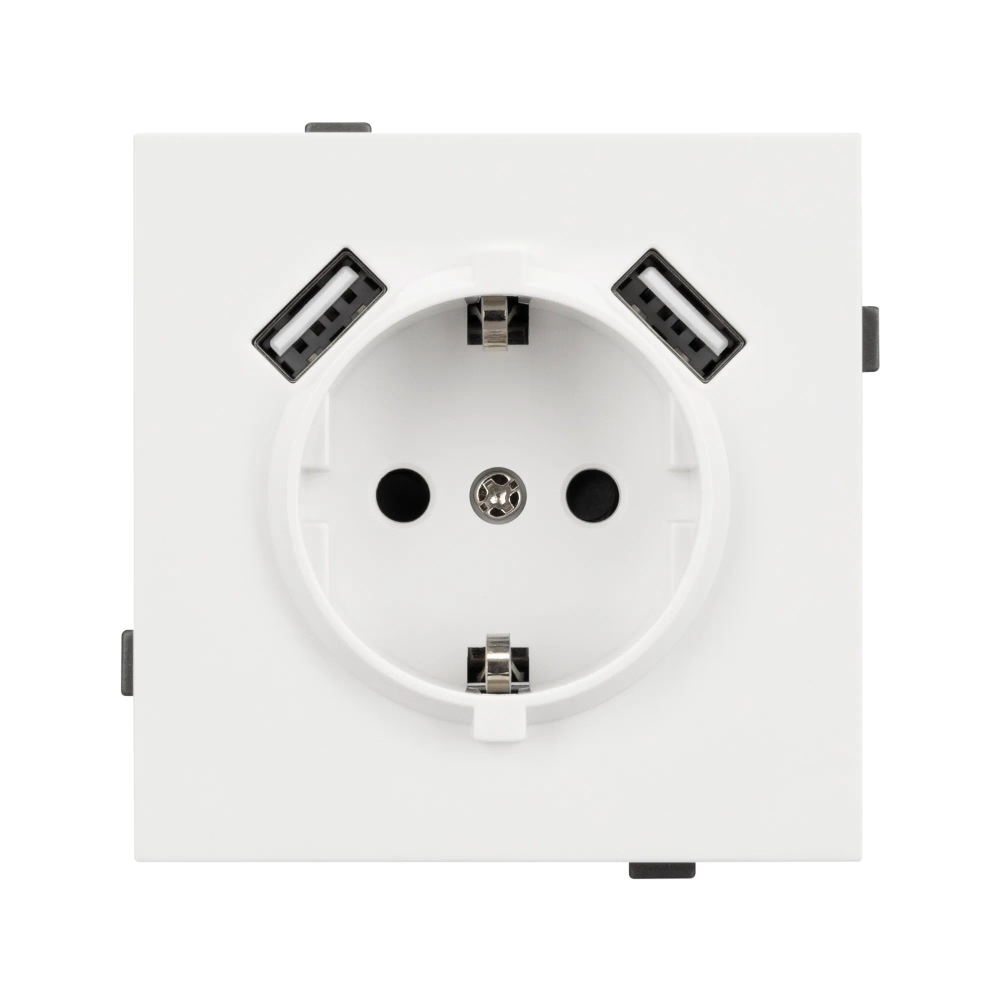 Механизм розетки с USB зарядкой SCT-TENDO-MUAA-SFPL-WH (230V, 16A) (Arlight, -) 054606