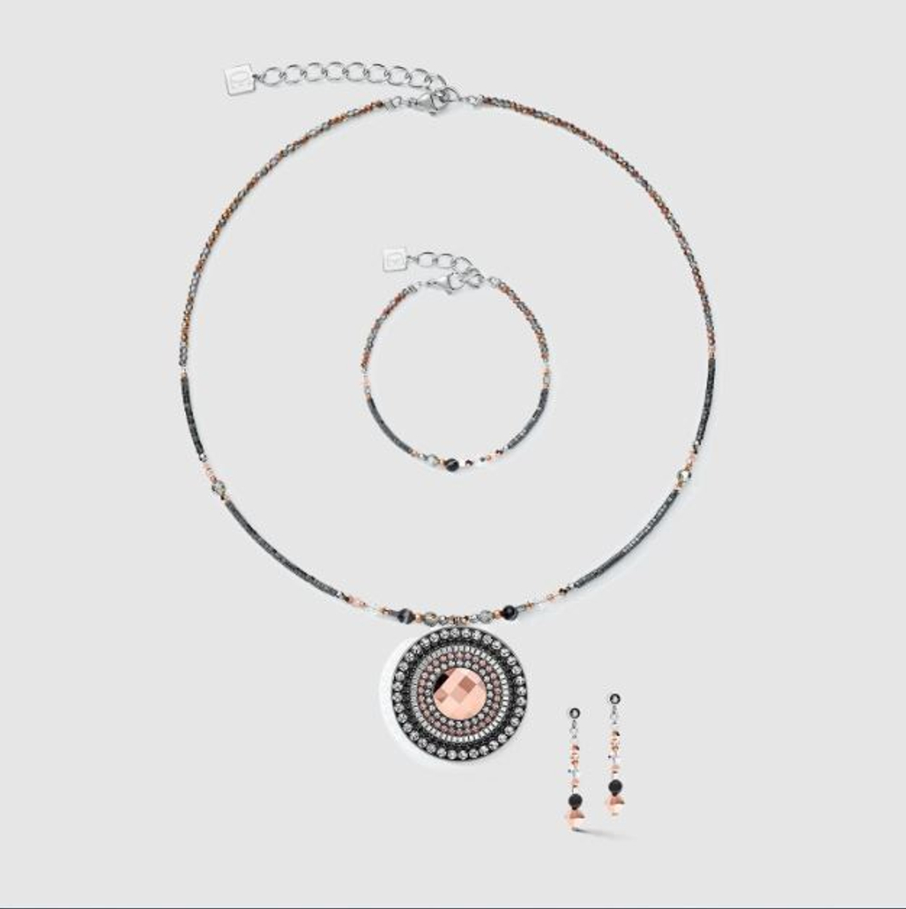 Колье Coeur de Lion Amulet Grey-Crystal 5035/10-1218