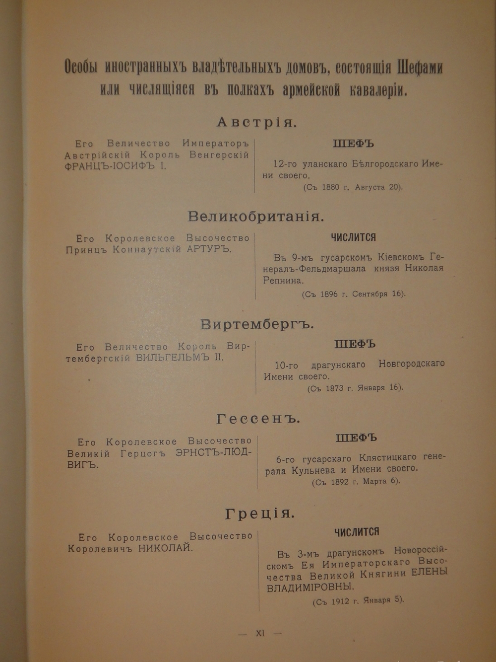"Кавалерия ( кроме гвардейских и казачьих частей ). Справочная книжка Императорской Главной квартиры". Под редакцией В.К.Шенка. 1914г.