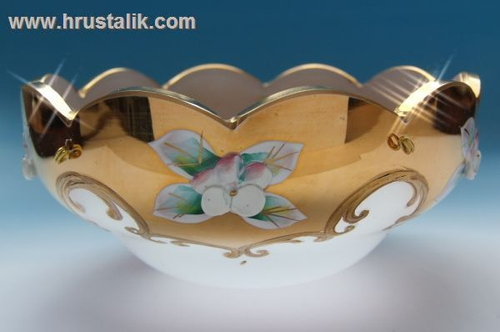 Смальта белая золото. Розетка №4