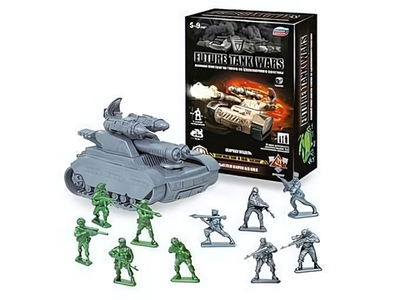 Конструктор «Зенитный танк. Заслон» + 10 солдатиков, коробка (Лена)