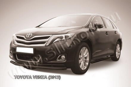 Защита переднего бампера (нержавейка) Toyota Venza (2012-2017) d57 (черный)