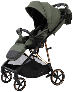 Прогулочная коляска Peppy Amici с автокреслом Verona Beige Green рама Gold