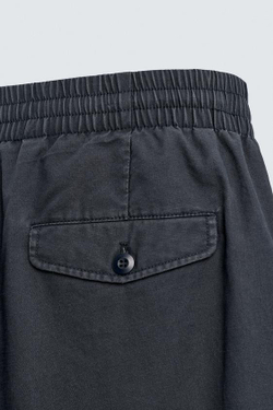 ZARA БРЮКИ RELAXED FIT С ЭФФЕКТОМ ПОТЕРТОСТИ, СЕРЫЙ/СИНИЙ