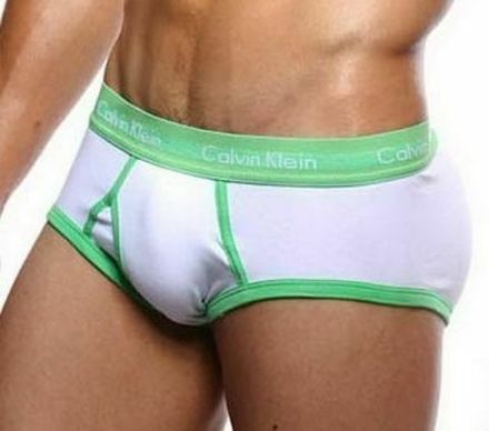 Мужские трусы брифы Calvin Klein 365 White Green Brief