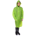 Дождевик-плащ 140 Мкрн 110см «Урал» с капюшоном и завязками, на кнопках, зеленый ДоброСад